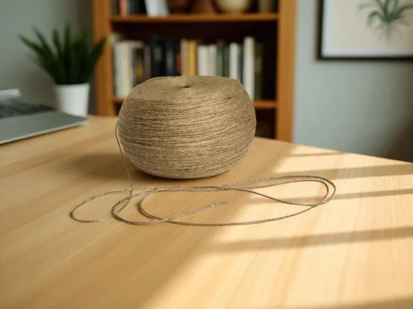 Natural 2mm jute twine roll with eco-friendly texture for DIY crafts and gift wrapping