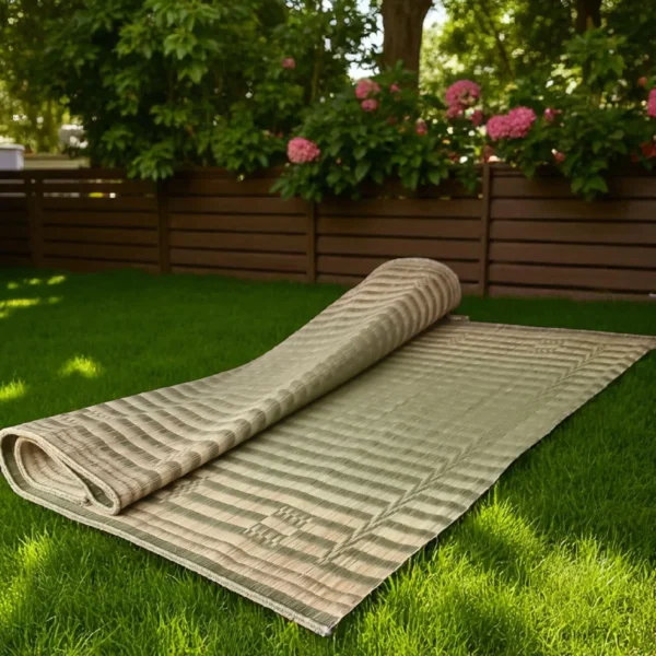 Handwoven Madurkathi Double Layer Grass Mat – 5 x 6.3 ft | Eco-Friendly & Durable