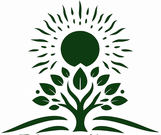 Bhumikart logo featuring a green tree with leaves and a rising sun symbolizing nature, growth, and eco-friendly handmade products.